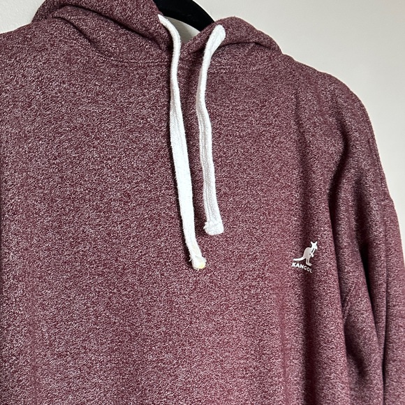 2 Kangol Two-Tone Maroon and Gray Pullover Hoodies - Picture 9 of 10